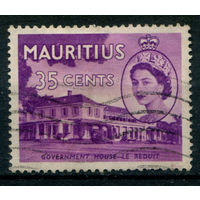 Британские колонии - Маврикий - 1953/54г. - королева Елизавета II, ландшафты, 35 с - 1 марка - гашёная. Без МЦ!