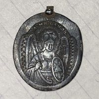 Образок Ладонка серебро 84 Михаил и Варвара