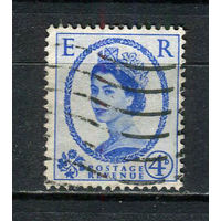 Великобритания - 1958 - Королева Елизавет II 4Р - [Mi.324xX] - 1 марка. Гашеная.  (Лот 54Fe)-T25P13