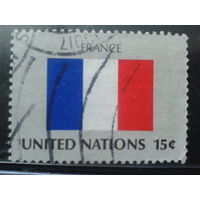 ООН Нью-Йорк 1980 Флаг Франции