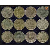 НИДЕРЛАНДЫ 25 ЦЕНТОВ 6 монет 1903-1919 СЕРЕБРО