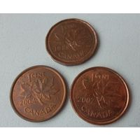 Набор монет Канады - 3шт (цена за все).