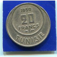Тунис 20 франков 1950 , Французская Колония