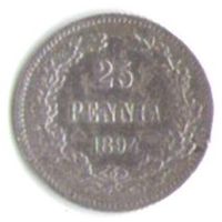 25 пенни 1894 год _состояние VF+