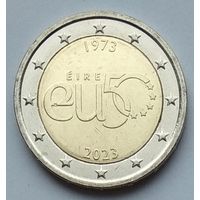 Ирландия 2 евро 2023 г. 50 лет вступления Ирландии в ЕС