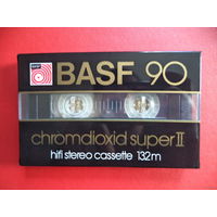 Аудиокассета BASF CHROMDIOXID SUPER II, хром. Идеальное состояние, из блока, в коллекцию.