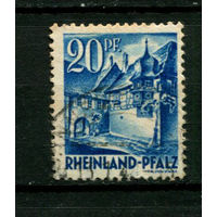 Французская зона оккупации - Рейнланд-Пфальц - 1947/1948 - Винный дом, Сен-Мартен 20Pf - [Mi.7] - 1 марка. Гашеная.  (Лот 65BH)