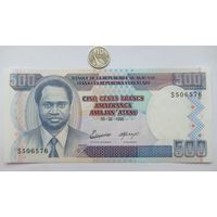 Werty71 Бурунди 500 франков 1995 UNC банкнота