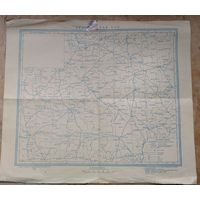 Карта. Белорусская ССР. 1954 г. 1:2000000.  35х40 см.