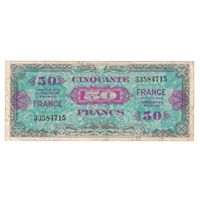 Франция 50 франков 1944 года. Состояние VF+