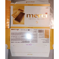 Обертка от шоколада Merci, картон