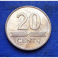 Литва 20 центов 2010