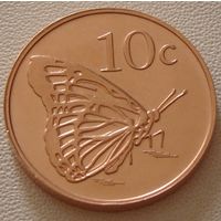 Токелау. 10 центов 2017 год  UC#9  "Бабочка"