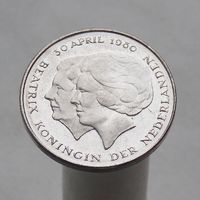 Нидерланды 1 гульден 1980 Коронация Королевы Беатрикс