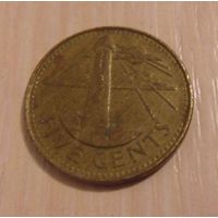 5 центов Барбадос 2004 г.в.