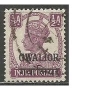Индийские штаты(Кошин). Король Георг VI. Надпечатка на Индии. 1942г. Mi#103.