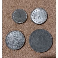Албания набор 4 монеты 1947 - 1957