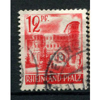 Французская зона оккупации - Рейнланд-Пфальц - 1948 - Порта-Нигра 12Pf - [Mi.20] - 1 марка. Гашеная.  (Лот 74BH)
