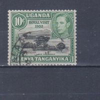 [814] Британские колонии. Кения,Уганда и Танганьика 1952. Георг VI.Королевский визит. Гашеная марка.