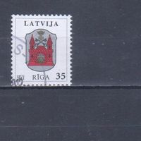 [1465] Латвия 2011. Герб Риги. Гашеная марка.