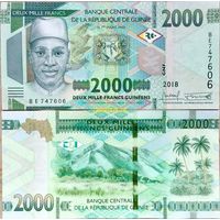 Гвинея 2000 франков образца 2018 года UNC pw48a