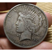 1 доллар США 1924 год. KM# 150 Доллар Мира.