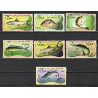 Рыбы Куба 1971 год серия из 7 марок