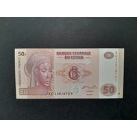 50 франков 2007 года.  Конго. UNC. Распродажа