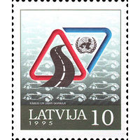 Международная неделя безопасности дорожного движения  Латвия 1995 год серия из 1 марки