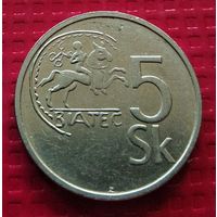 Словакия 5 крон 1993 г. #40735