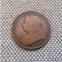 1897 год. 1 пенни. Королева Виктория
