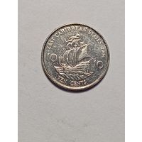 Карибы 10 центов 2004 года .