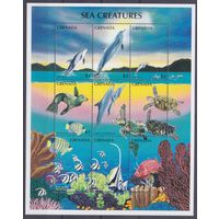 1996 Гренада 3323-3331KL Морская фауна - Дельфины 12,00 евро