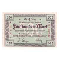 Германия Бернбург 500 марок 1922 года. Состояние aUNC!