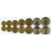 Перу НАБОР 7 монет 1985-1988  Адмирал Мигель Грау UNC