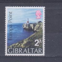 [1637] Гибралтар 1970. Ландшафт.Маяк. Одиночный выпуск. MNH. Кат.1,2 е.