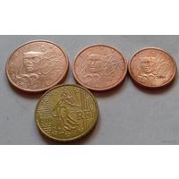 Набор евро монет Франция 2006 г. (1, 2, 5, 10 евроцентов)