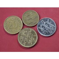 Латвия 4 монеты
