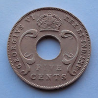 Британская Восточная Африка 5 центов. 1941 (KN)