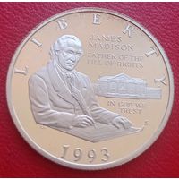 США 1/2 доллара 1993 S. Дж. Мэдисон, Биль о правах. Серебро