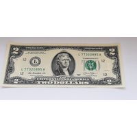 2 доллара США серии 2013 года из пачки. L 773 20 885 А