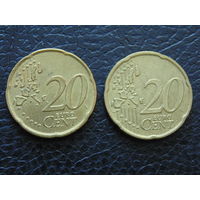Германия 20 евроценов 2002г. D