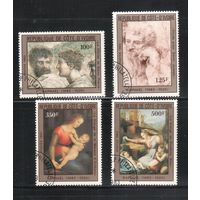 Кот-Дивуар-1983, (Мих.800-803)  гаш. , Искусство, Живопись,  Рафаэль(полная серия)