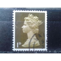 Англия 1967 Королева Елизавета 2  1 пенни