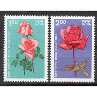 Флора Розы Индия 1984 год чистая серия из 2-х марок