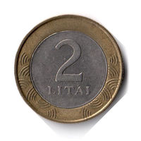 Литва. 2 лита. 2002 г.