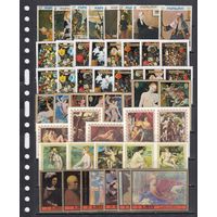 Живопись 1969-72 Эмираты Аджман Фуджейра Манама MNH Коллекция 7 полных серий все разные Лот