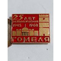 Значок " 25 лет освобождения Гомеля "