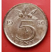 19-12 Нидерланды, 5 центов 1980 г.