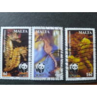 Мальта 2002 Морские коньки WWF